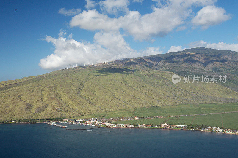 Maalaea Harbor & Sugar Beach鸟瞰图